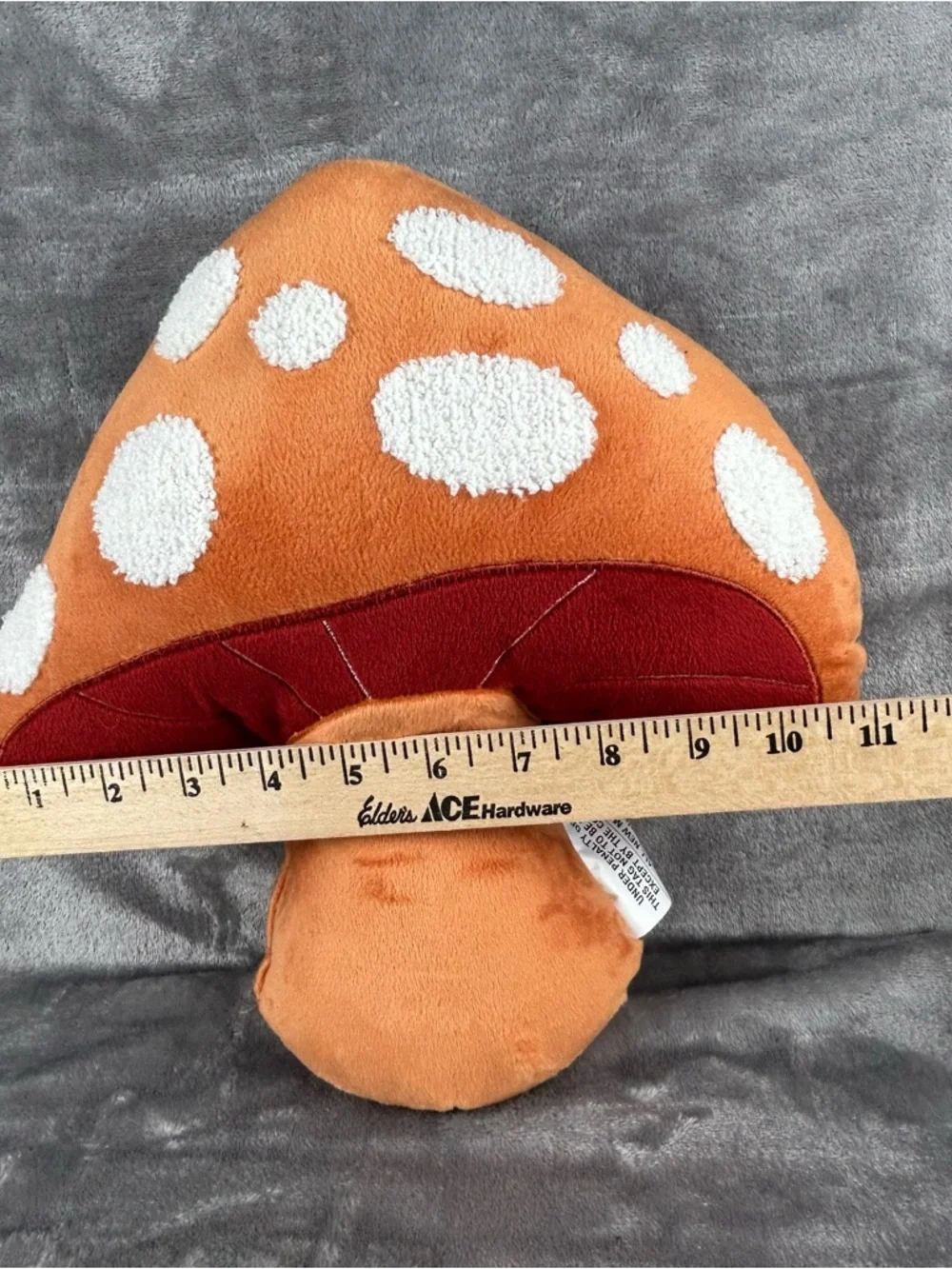 Retro Style Groovy Mushroom Decorative Pillow‎ Shroom Orange Red Cottagecore
